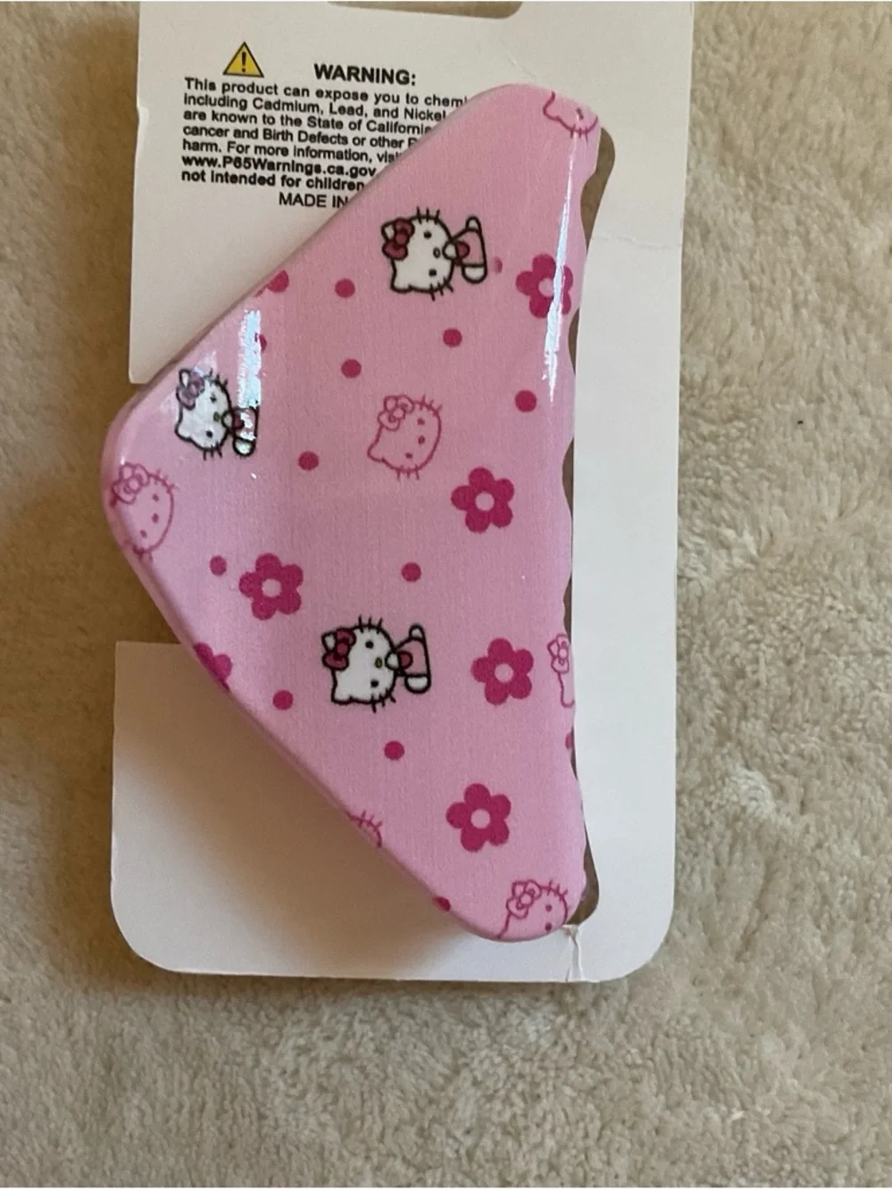 Hello Kitty Pink Floral Snap Hair Clip